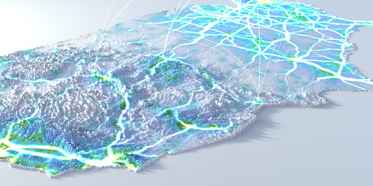 Illustration of electrified infrastructure