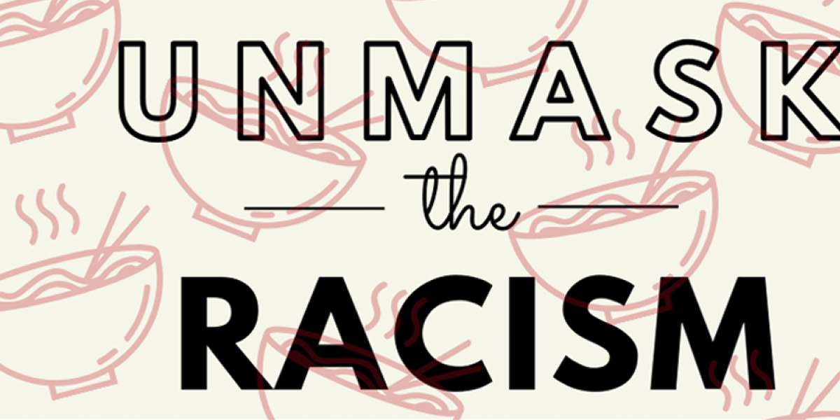 Unmask the Racism banner