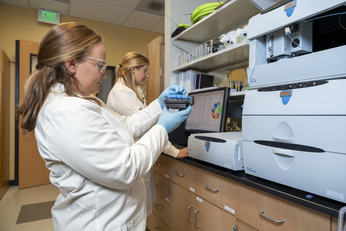 Water quality lab test tubes