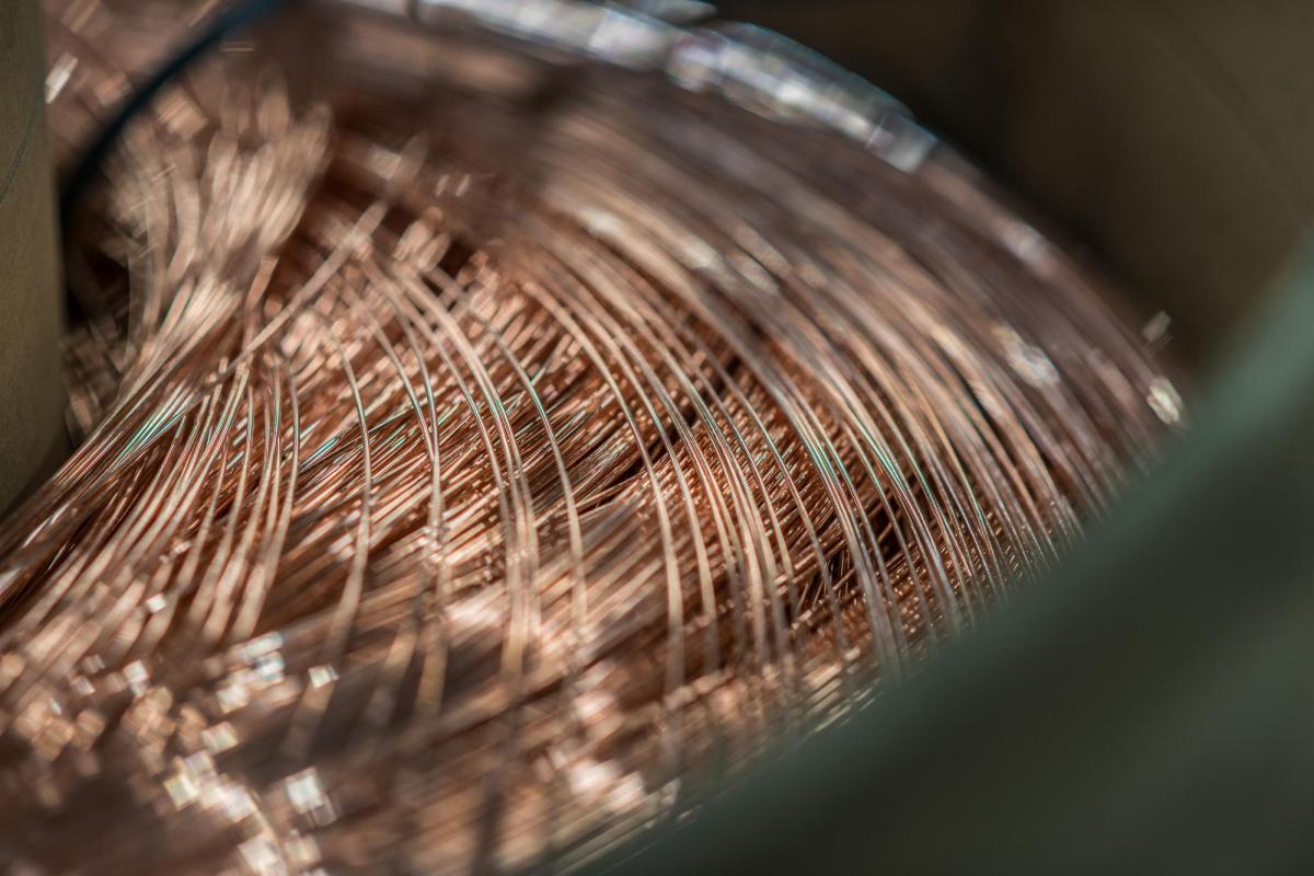 Metal wire in Ball manufacturing facility