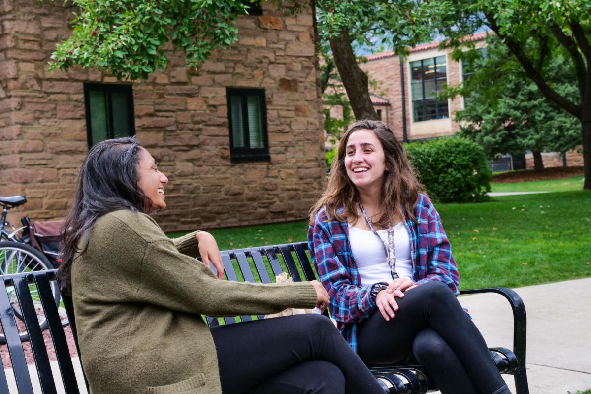 Female students conversing