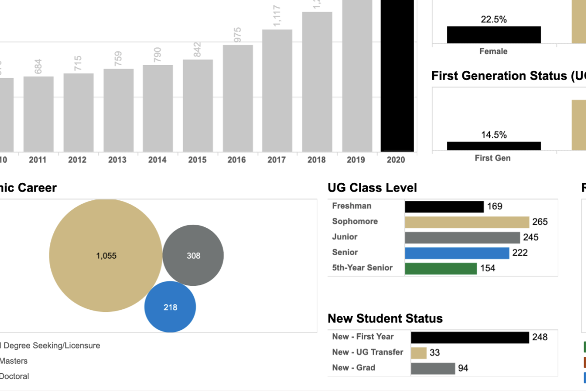 Engineering Enrollment by Program Tableau Chart