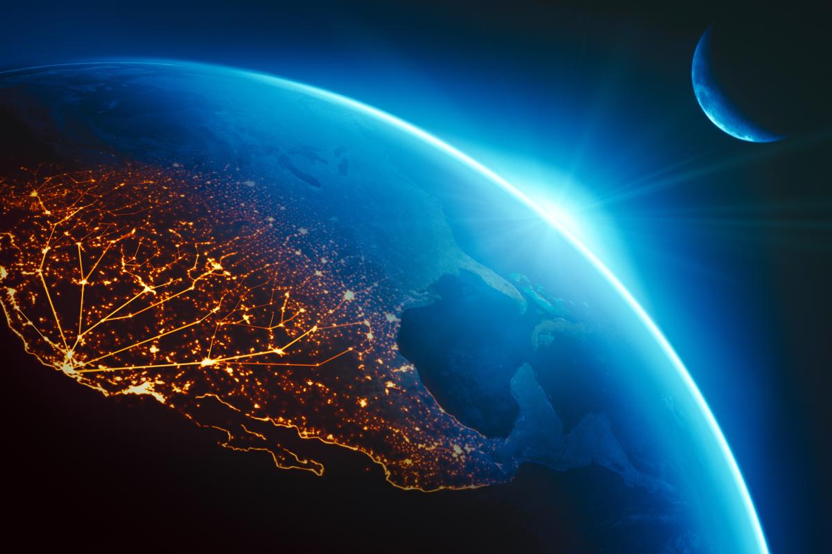 West Coast lights from space