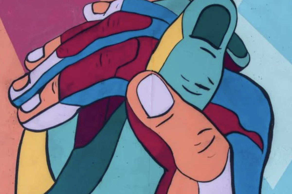 Mural of hands