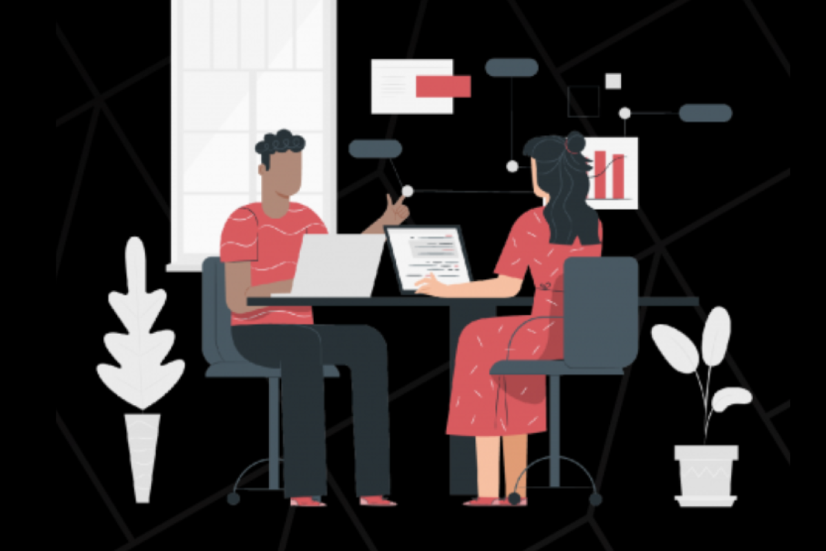 Illustration of a mentor and student interacting