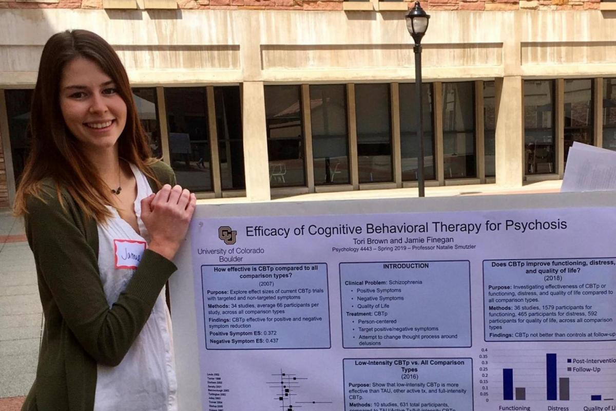 Jamie Finegan partnered with Dr. Roselinde Kaiser in the Department of Psychology and Neuroscience in Summer 2019 to research affective disorders and depression.