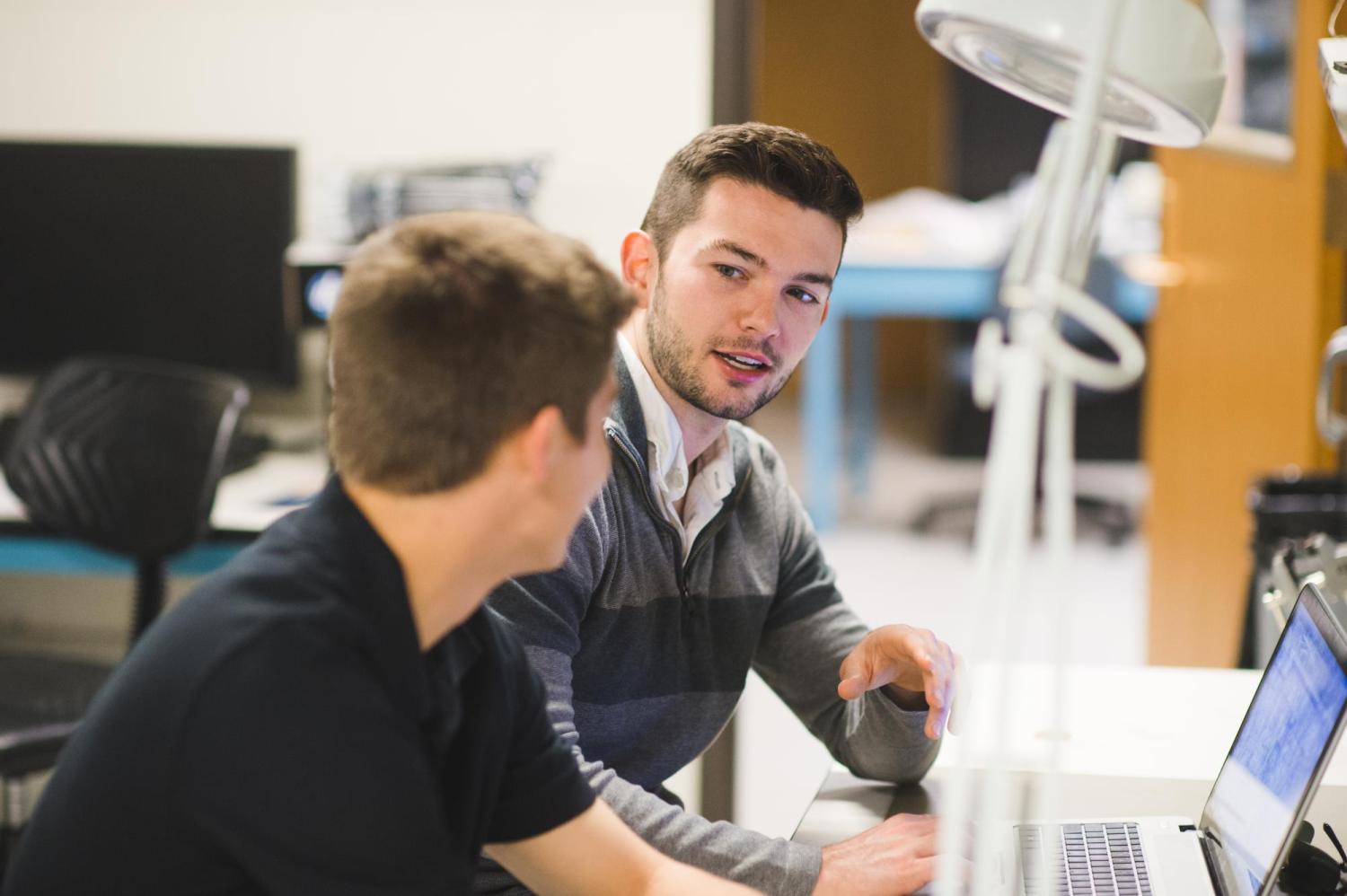 Levi Pearson works in Mark Rentschler lab at CU