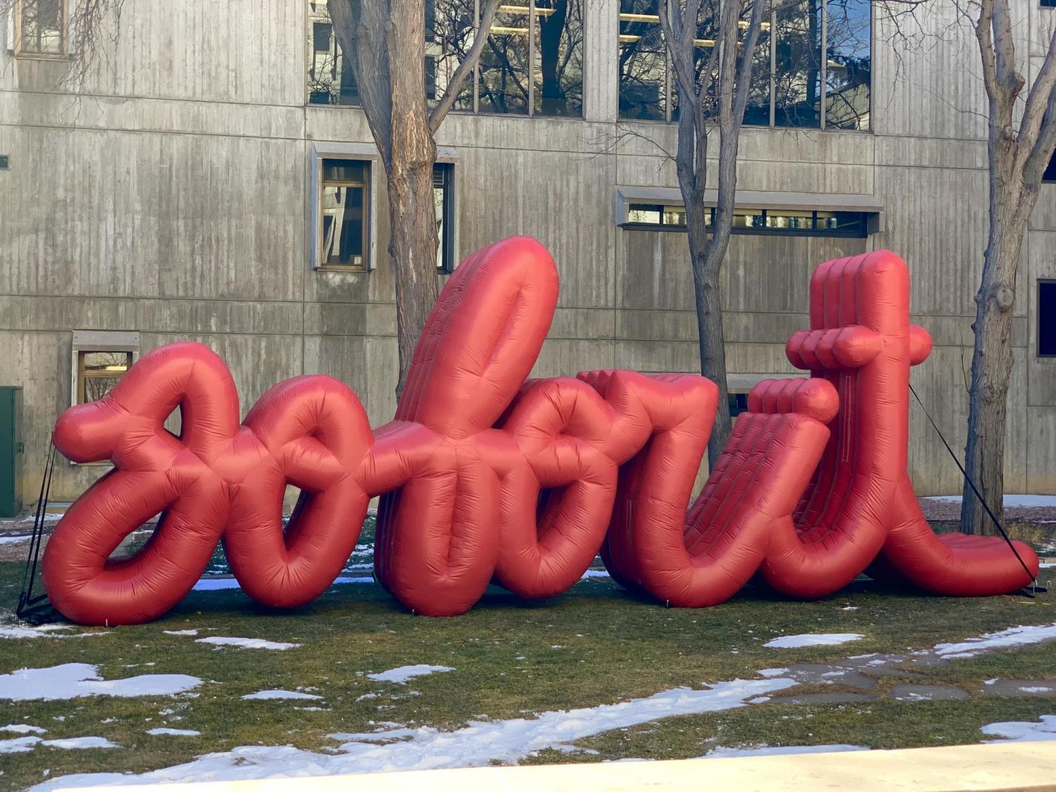 Matthew Hoffman's Go For It inflatable sculpture