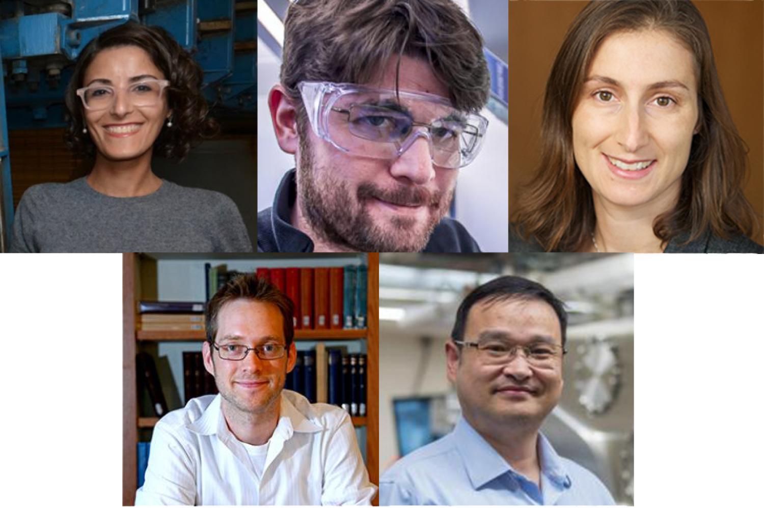 Collage of the five tenured faculty.