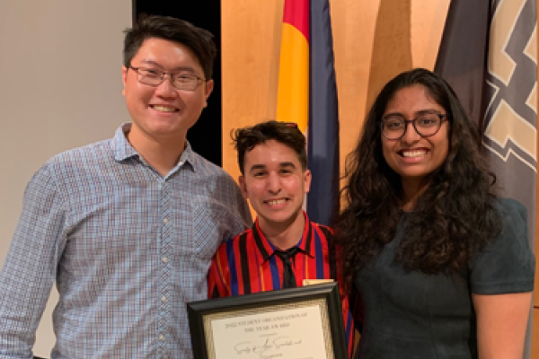SASE students accept award for Student Org of the Year