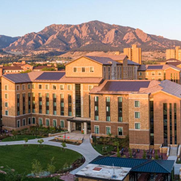 CU Boulder Will Ville student housing aerial photo