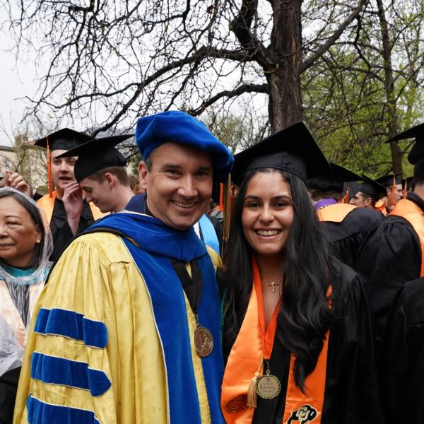 CU Engineering & Applied Science students at CU Boulder's commencement ceremony