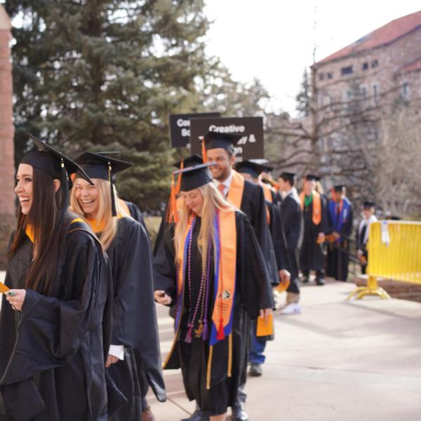 Grads lining up