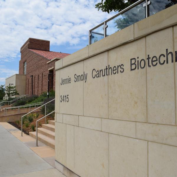 The Jennie Smoly Caruthers Biotechnology Building is a masterpiece on CU Boulder's East Campus.
