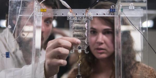 Student in a lab