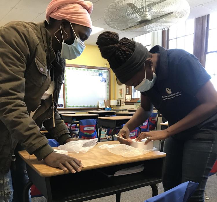 Sylvia Akol (CU Boulder, Environmental Engineering Sophomore), Christian Sorel (Front Range Community College)