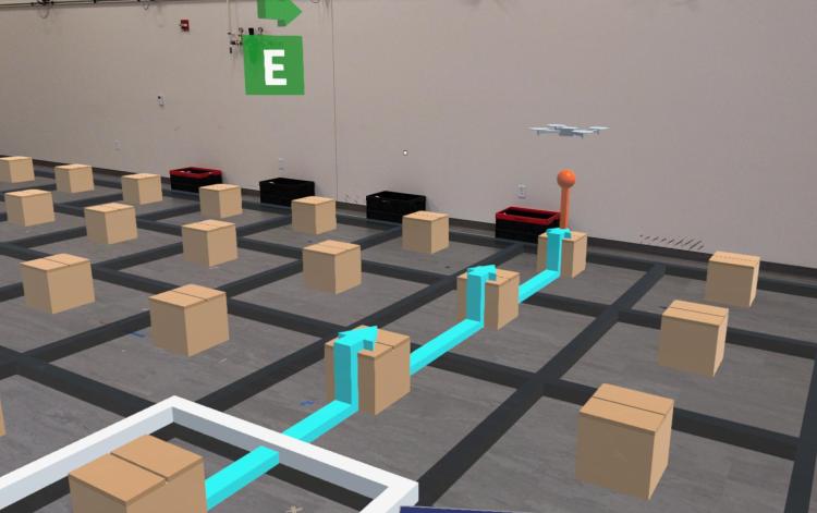 Augmented reality view of minesweeper like game