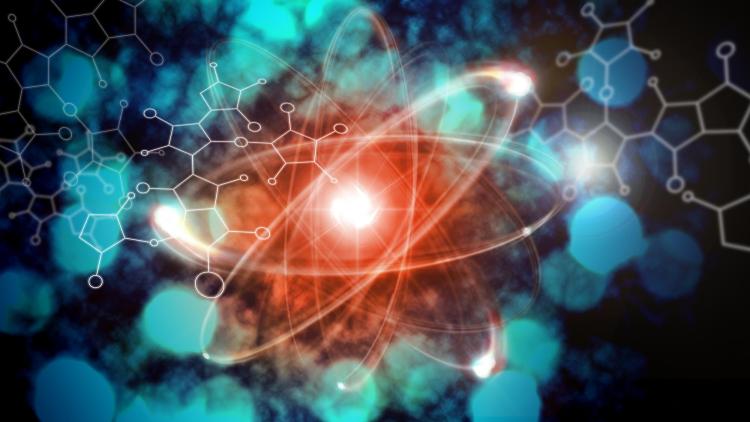 Depiction of an atom for quantum theory