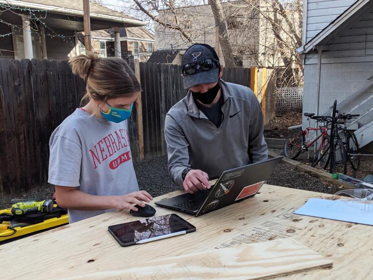 Hyperloop team members working together