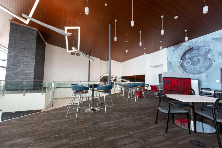Inside the rady building