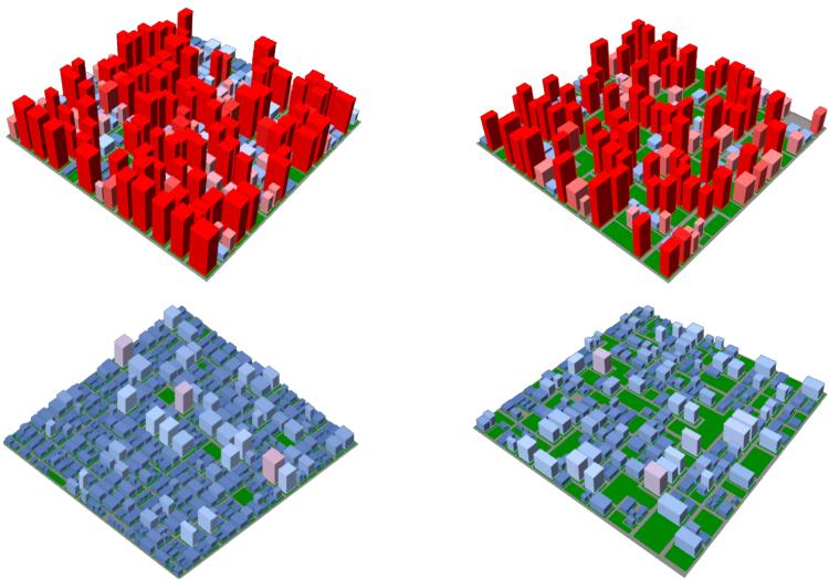 Graphic showing various built environments