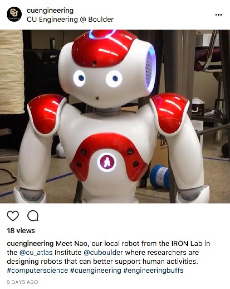 Nao the robot shows off some moves