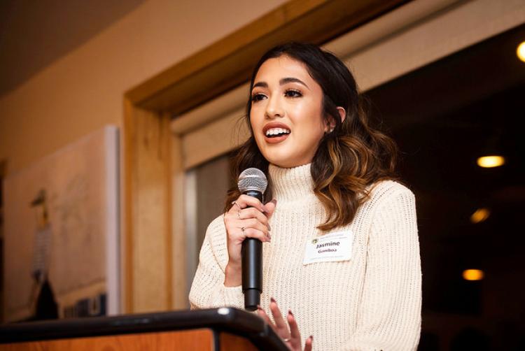 Jasmine Gamboa delivers speech at BOLD Celebration