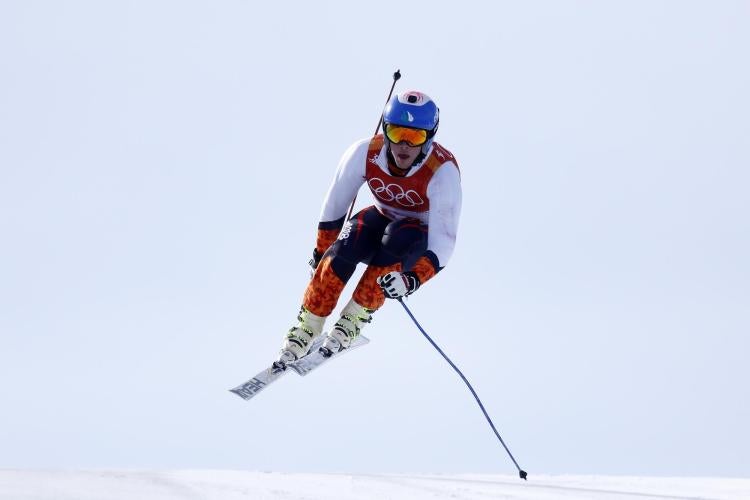 JT Abate skiing at Olympics.