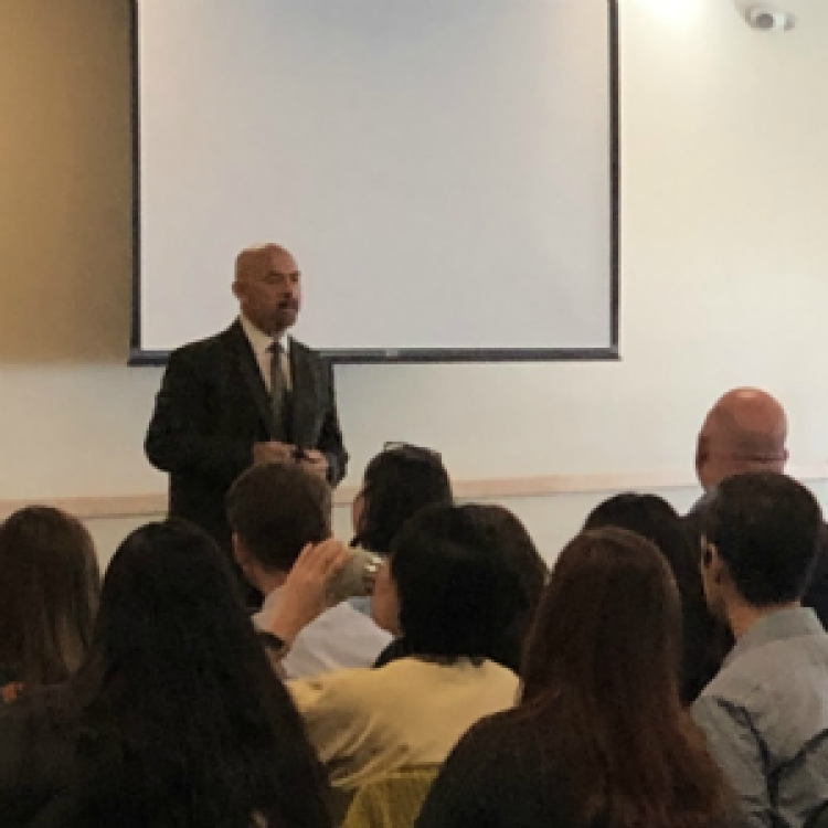 CCCS Chancellor Joe Garcia addresses attendees