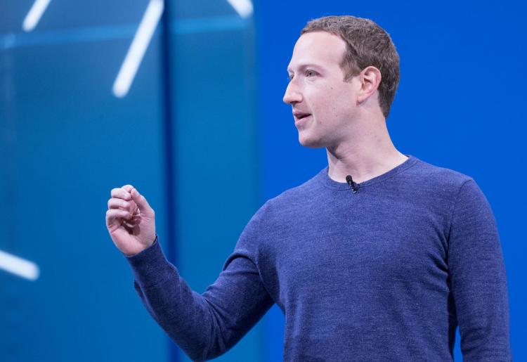 Mark Zuckerberg speaking in public