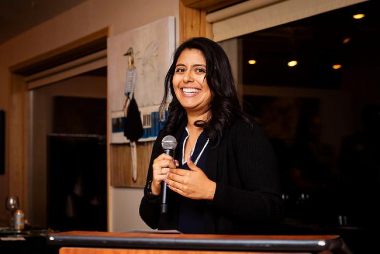 Massiel Puentes Reyes delivers her speect