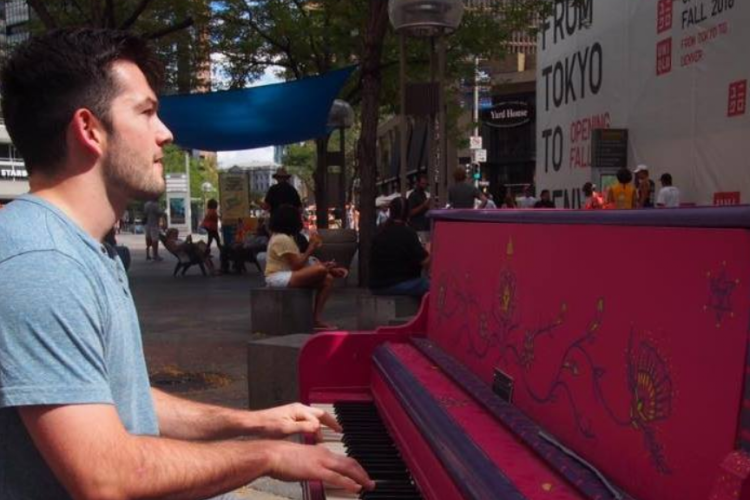 Levi Pearson at piano