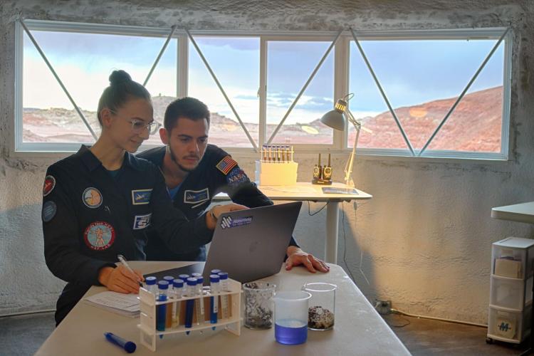 At work in the lab.