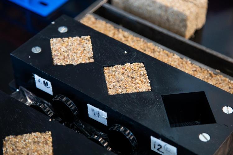 Blocks being made in Srubar's lab