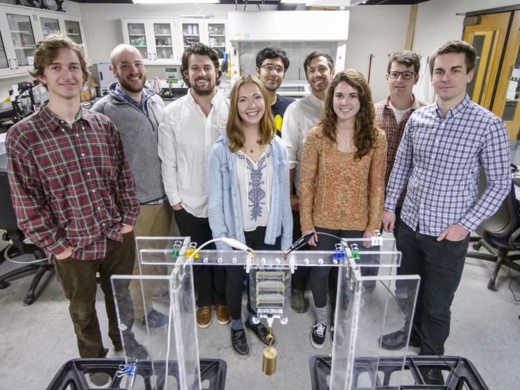 Keplinger research group in the lab
