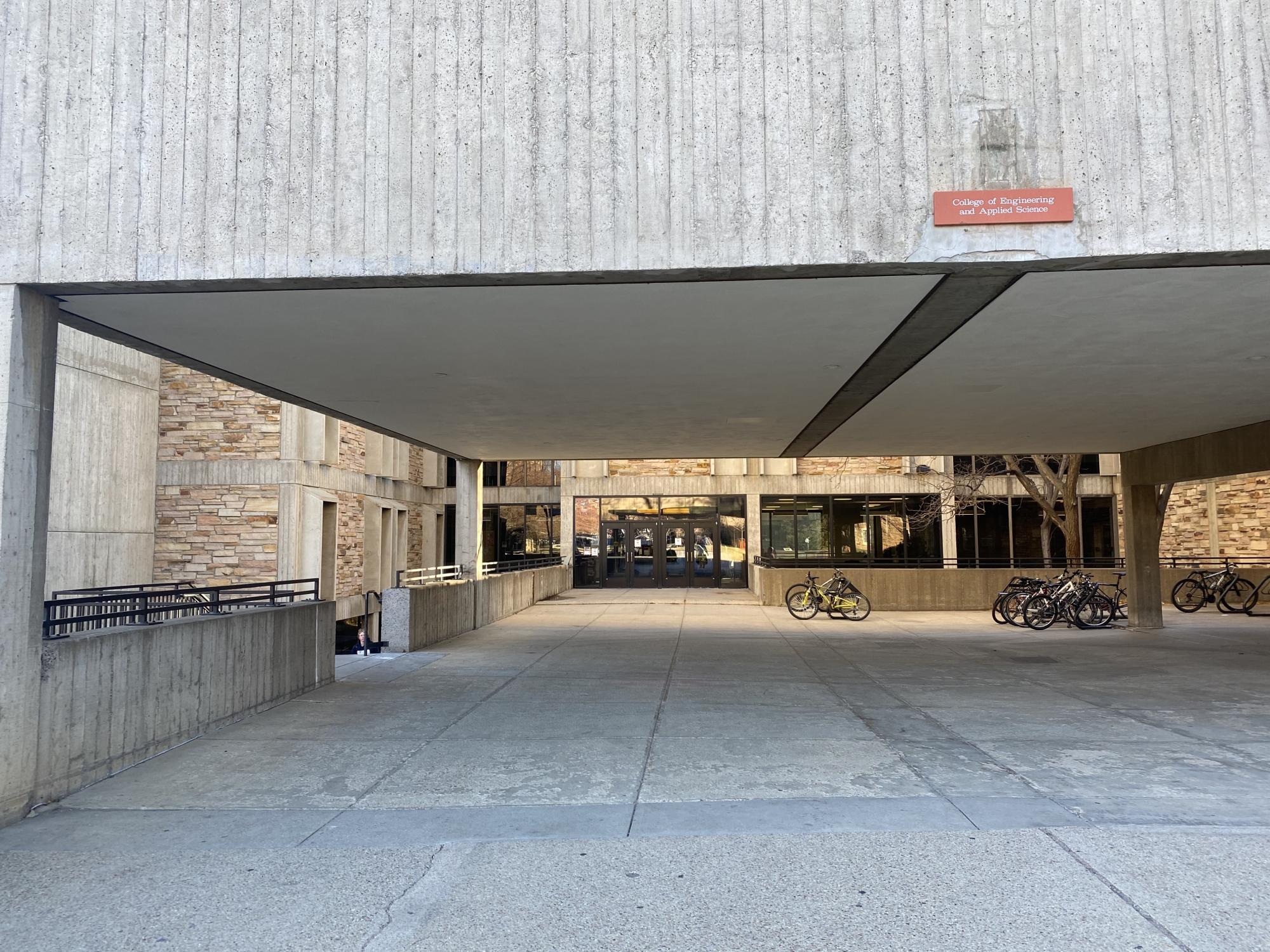 The west entrance of the engineering center