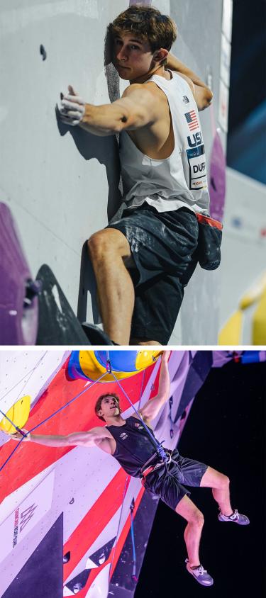 Colin Duffy climbing