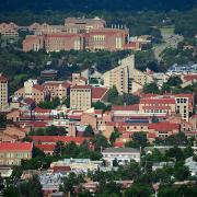 CU Boulder campus seen from the air