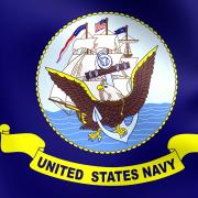 U.S. Navy flag and logo