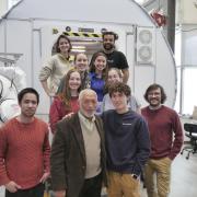 Charles Bolden with bioastronautics students