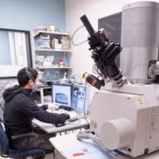 A student working in the COSINC lab