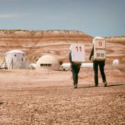 Students at the Mars Desert Research Station
