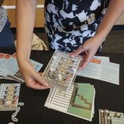 A close up of a team's low-cost educational breadboard at Catalyze CU. 