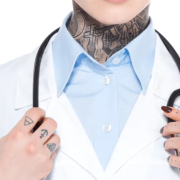 A doctor with tattoos 