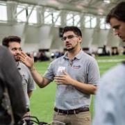 Gary Marshall demonstrates technology at engineering expo