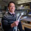 Mark Rentschler holding current, future Aspero Medical devices