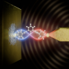 artistic rendering showing thermal phonon interference