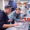 Students working in the lab