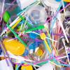 single use plastics including cup tops, utensils, wrappers and more