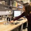 Kristin Calahan in the lab